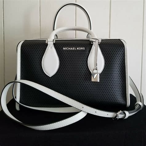 black and white purse michael kors